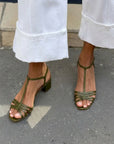Metallic Heeled Sandals