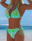 Colorful Bikini Halter Print