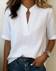 Brittany | Elegant blouse with refined collar