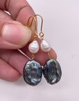Peacock Pearl Drop Earrings