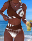 Bikini Crossed Stripes Printed