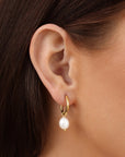 Essential Pearl Hoop Earrings
