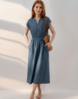 Lina — Flowing and Elegant Linen Blend Dress