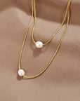Sophisticated Layered Pearl Necklace