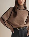 Michelle | Women’s Winter Color Block Turtleneck Sweater