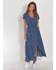 Audrey - Elegant Dress with V-Neck and Shaping Design