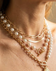 Modern Pearl Layered Necklace Set