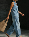 Mary™ | Comfortable Minimalist Denim Two-Piece Set