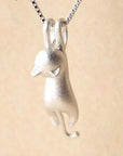 Cute Necklace with a Silver Kitten 925