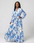 Lillian | Floral Long Sleeve Wrap Maxi Dress