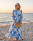Lillian | Floral Long Sleeve Wrap Maxi Dress