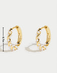 Twirled Pearl Hoop Earrings