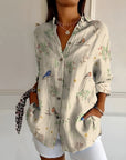 Maia | Floral Wave Cotton Blouse