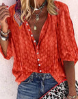 Claire | Women Printed Button Down Casual Blouse