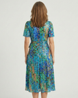 Zafrina | Abstract Pattern Midi Dress