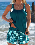 Tankini Fashion Tie-Dye Top with Shorts