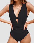 Luxury Shaping Swimsuit with Deep V-Neck