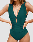 Luxury Shaping Swimsuit with Deep V-Neck