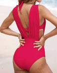 Luxury Shaping Swimsuit with Deep V-Neck