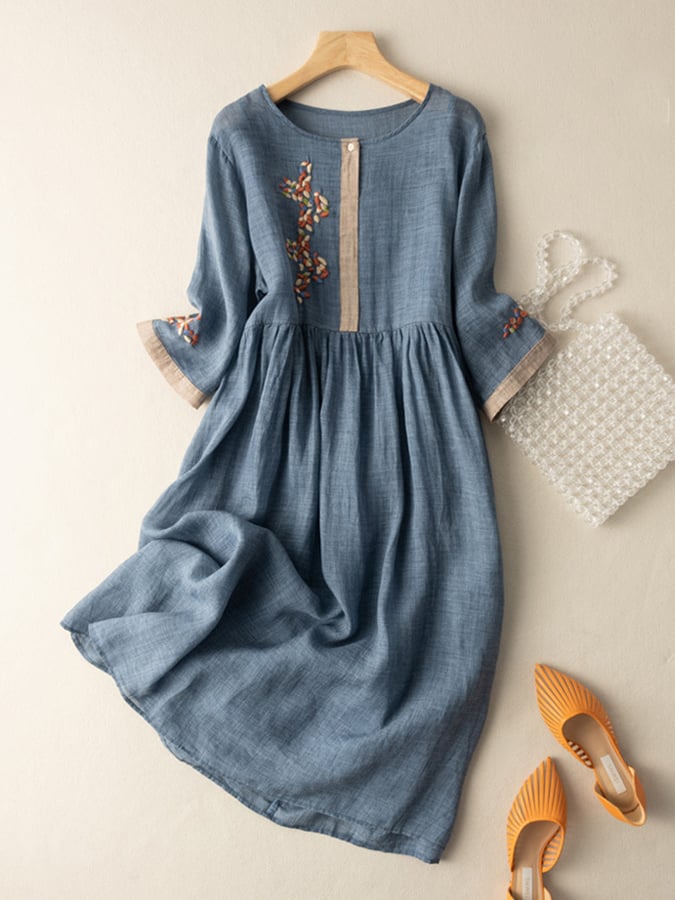 Taylor | Women Embroidered Ethnic Midi Dress
