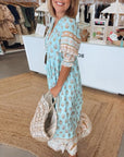 Emily | Women Printed V Neck Midi Dress
