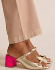 Thick Heels with Back Strap and Block Toe