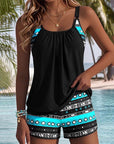 Tankini Geometric Print Swimsuit