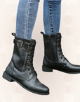 Fiona | Women Spring Lace-Up Side-Zip Ankle Boots