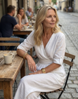 Wanda | Cross Front Wide Leg Jumpsuit