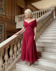 Calen | Off Shoulder Flow Midi Dress