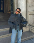 Chloe | Women Elegant Draped Cape Coat