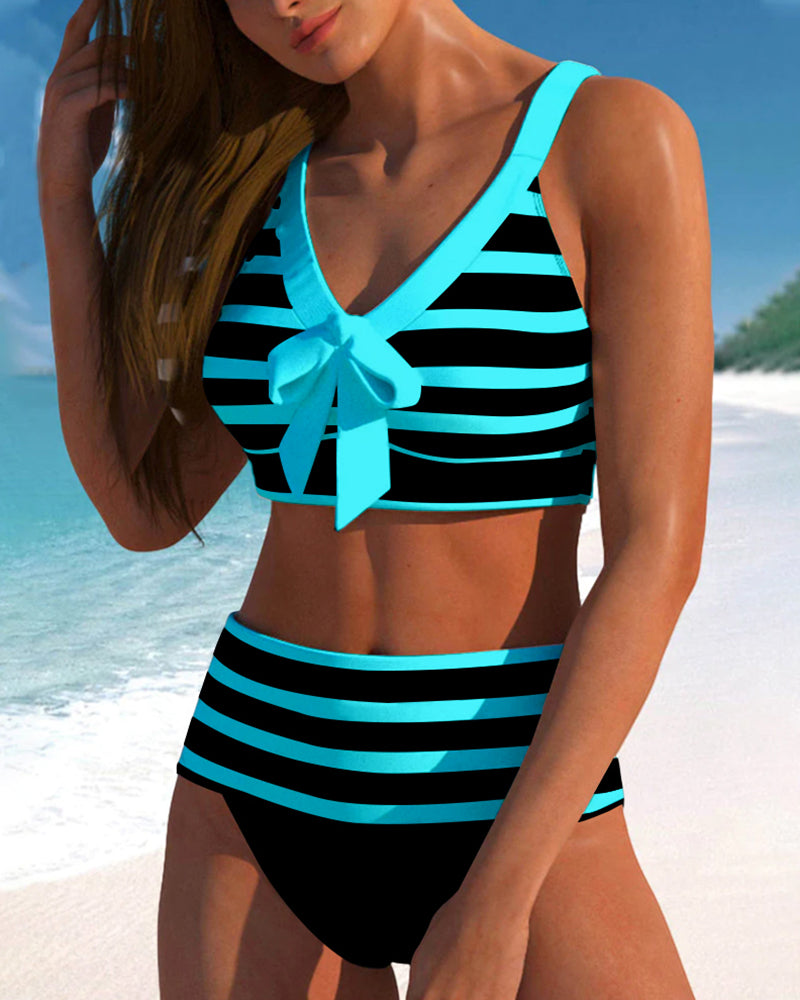By Esmee® | Striped High-Waisted Bikini