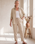 Noor | Long Sleeve Shirt Tapered Pants Set