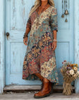 Evelyn | Vintage-Inspired Long Sleeve Casual Dress