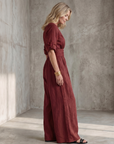 Wanda | Cross Front Wide Leg Jumpsuit