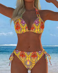 Colorful Bikini Halter Print