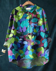 Adriana | Summer Forest Art Printed Women's Casual  Shirt