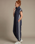 Lark | Zip Front Stripe Panel Jumpsuit
