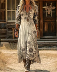 Evelyn | Vintage-Inspired Long Sleeve Casual Dress