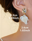 The Frosted Petal Pearl Earrings