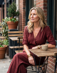 Wanda | Cross Front Wide Leg Jumpsuit