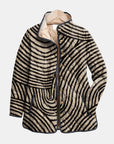 Inaya | Retro Hand-Drawn Circle Design Quilted Jacket