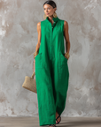 Kennedy | Jumpsuit with Elegant Collar and Loose Fit