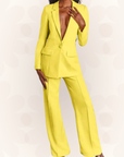 Harper | Women’s Trouser Suit Longline Blazer Wide-Leg Structured