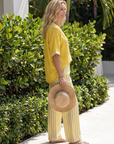 Wren | Contrast V Neck Tunic Stripe Trouser Set