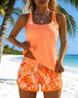 Tankini Stylish Sea Print Split