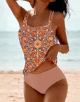 Printed Tankini with Double Strap