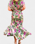 Karen | Long Floral Dress with V-Neck