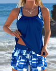 Tankini Fashion Tie-Dye Top with Shorts