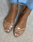 Flat open-toe espadrilles